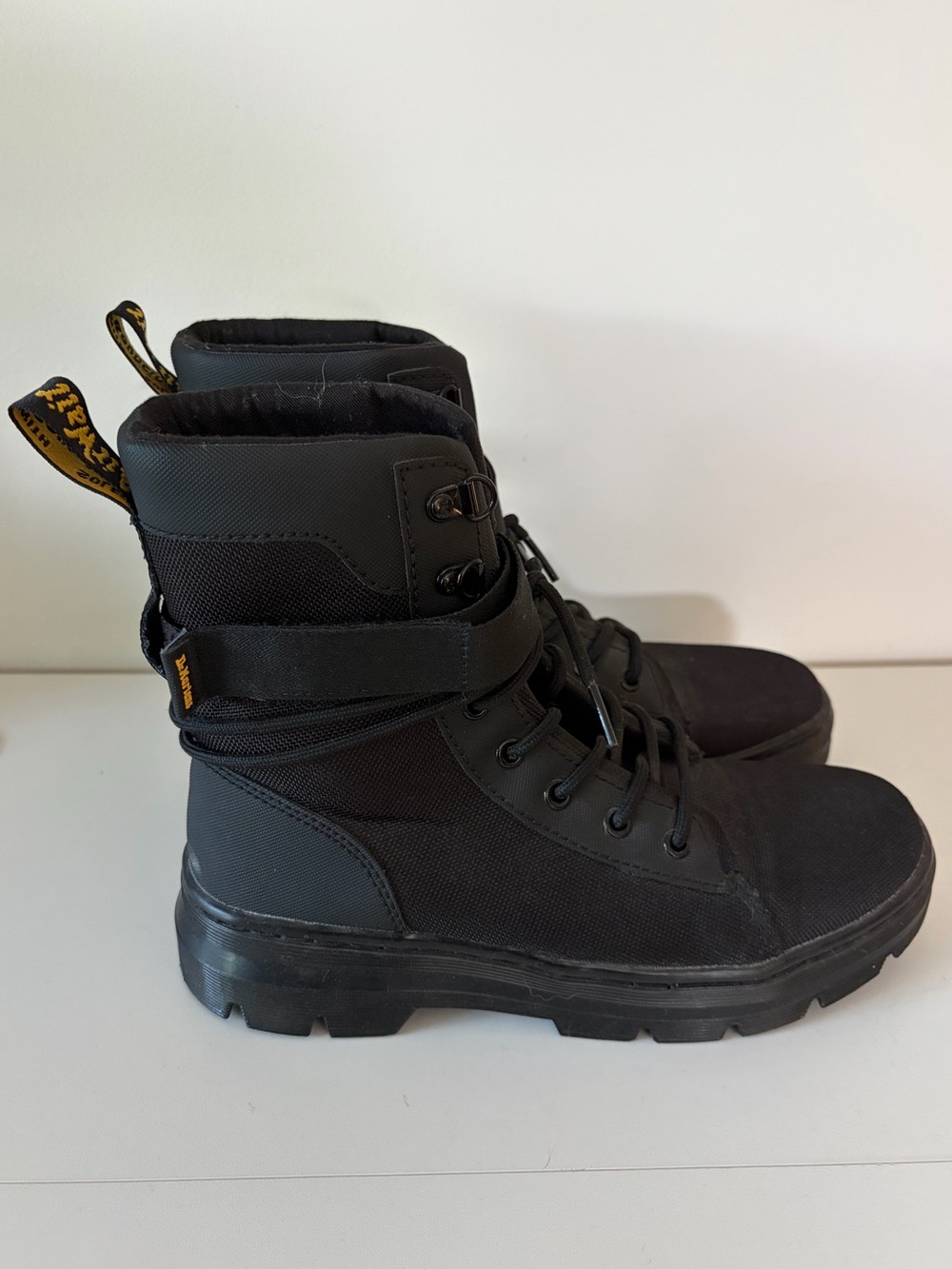 Dr. Martens Combs W Tech Black Combat Tactical Boots Size US8/EU39 Grunge Biker